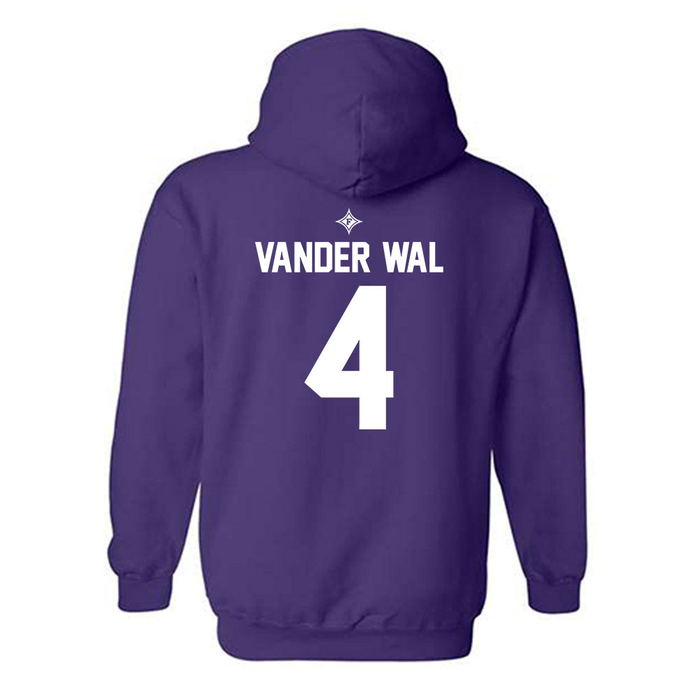 Furman - NCAA Men's Basketball : Ben Vander Wal - Purple Fashion Hooded Sweatshirt