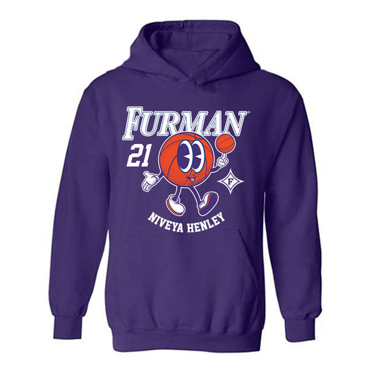 Furman - NCAA Women's Basketball : Niveya Henley - Hooded Sweatshirt Fashion Shersey