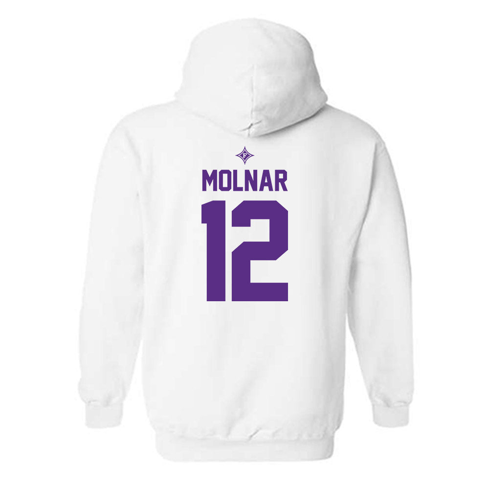 Furman - NCAA Men's Basketball : Davis Molnar - White Sport Hooded Sweatshirt