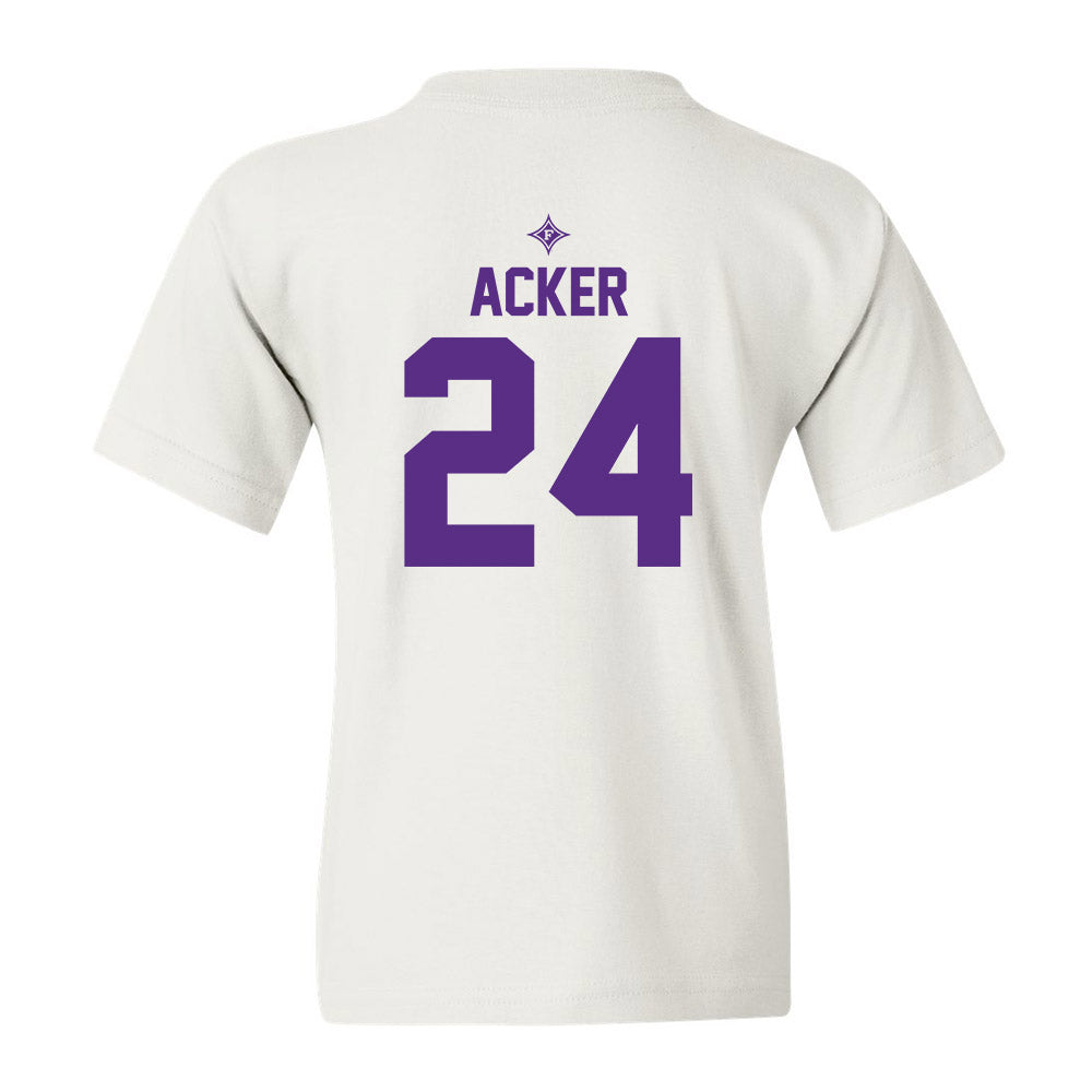 Furman - NCAA Women's Basketball : Jaelyn Acker - White Sport Youth T-Shirt