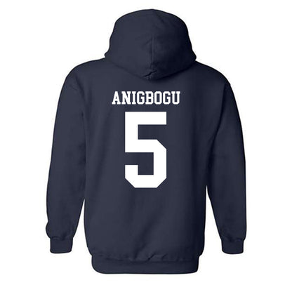 Rice - NCAA Football : Chike Anigbogu - Navy Classic Shersey Hooded Sweatshirt