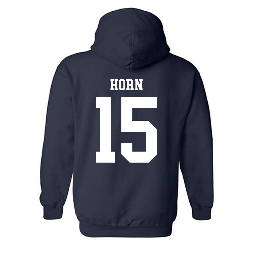 Rice - NCAA Football : Timothy Horn - Navy Classic Shersey Hooded Sweatshirt