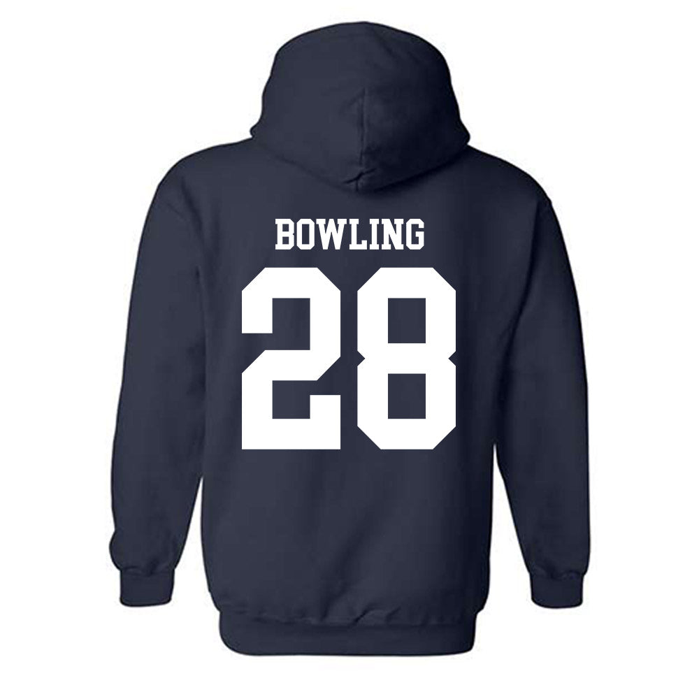 Rice - NCAA Football : Shepherd Bowling - Navy Classic Shersey Hooded Sweatshirt