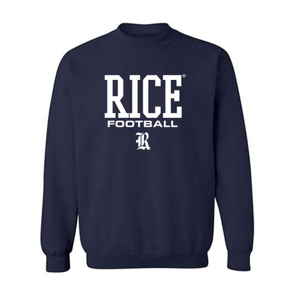 Rice - NCAA Football : Jaggar Hebeisen - Navy Classic Shersey Sweatshirt