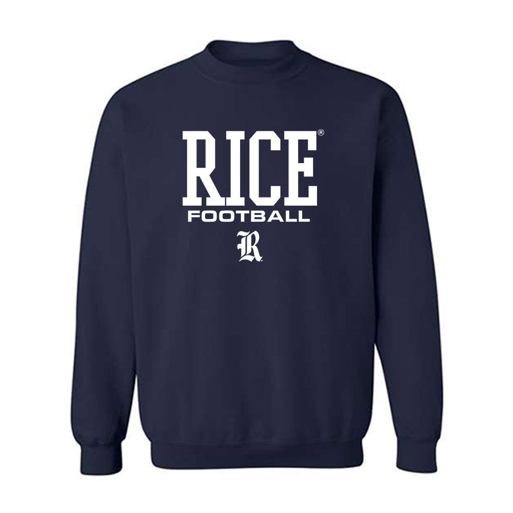 Rice - NCAA Football : Trace Norfleet - Navy Classic Shersey Sweatshirt