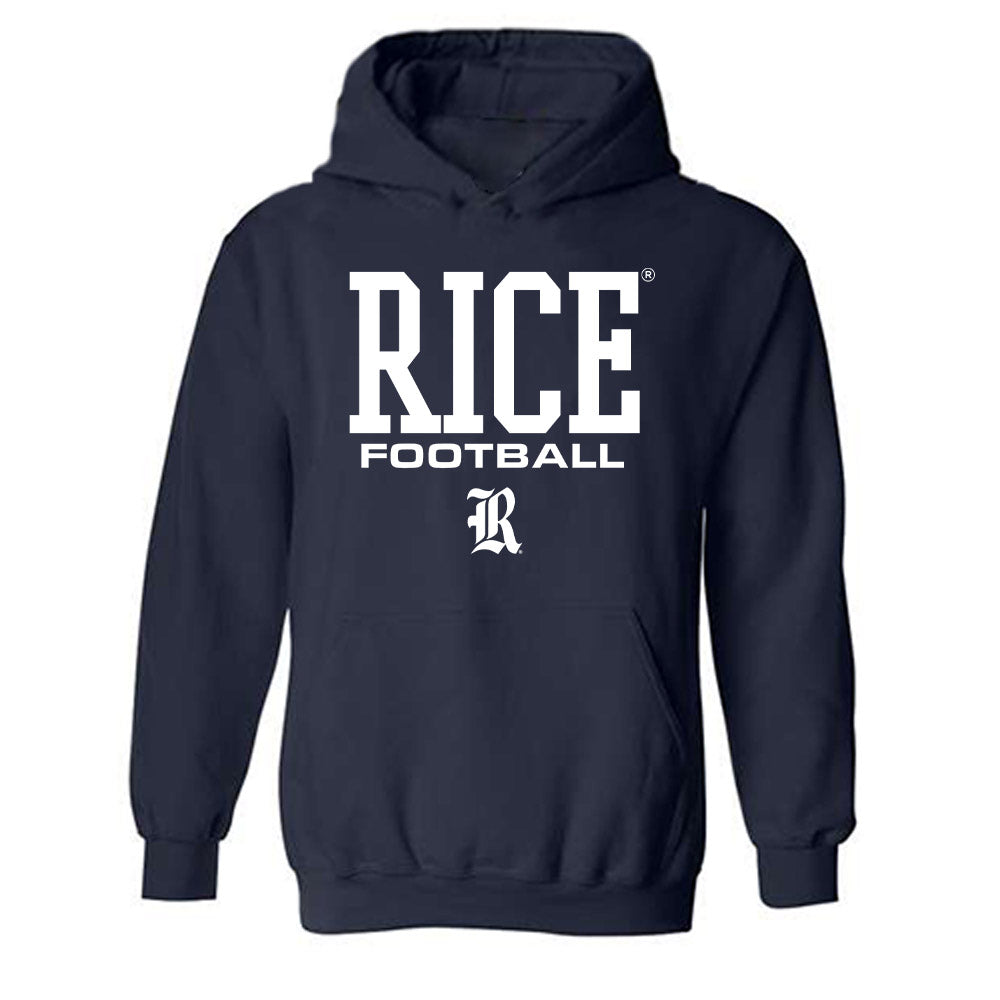 Rice - NCAA Football : Blake Boenisch - Navy Classic Shersey Hooded Sweatshirt