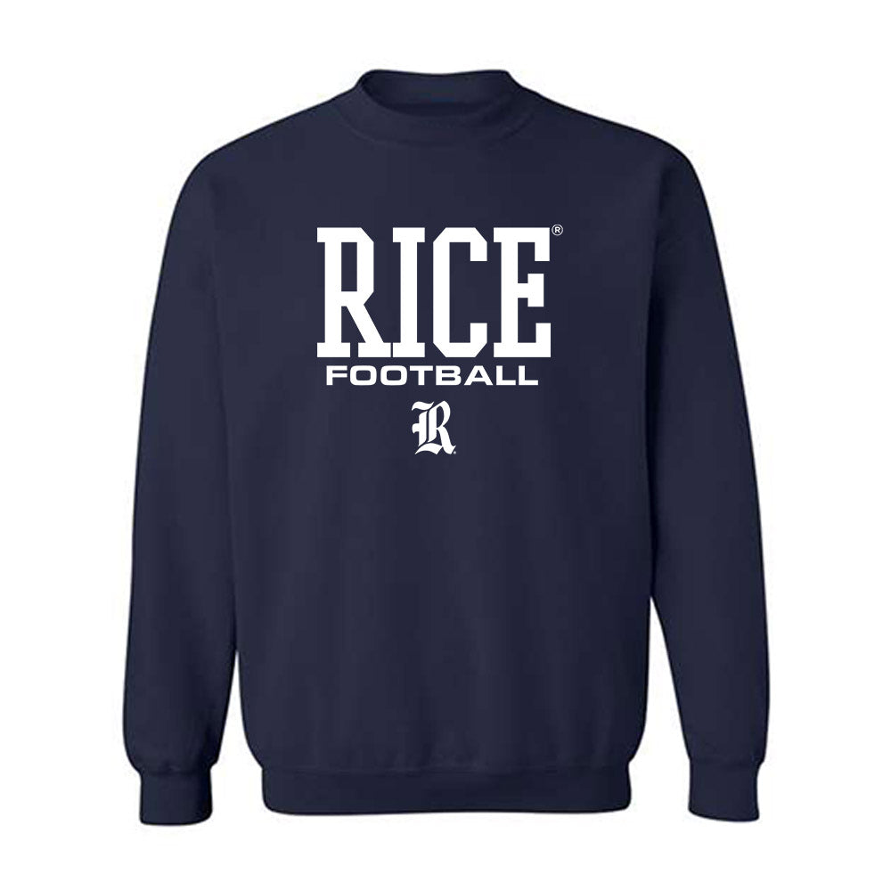 Rice - NCAA Football : Rawson MacNeill - Navy Classic Shersey Sweatshirt