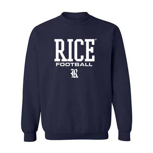 Rice - NCAA Football : Daelen Alexander - Navy Classic Sweatshirt