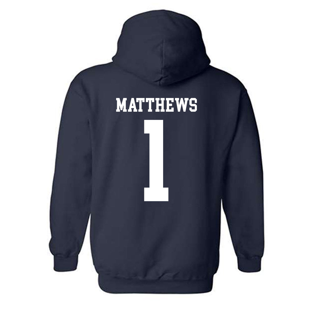 Rice - NCAA Baseball : Caleb Matthews - Hooded Sweatshirt Classic Shersey