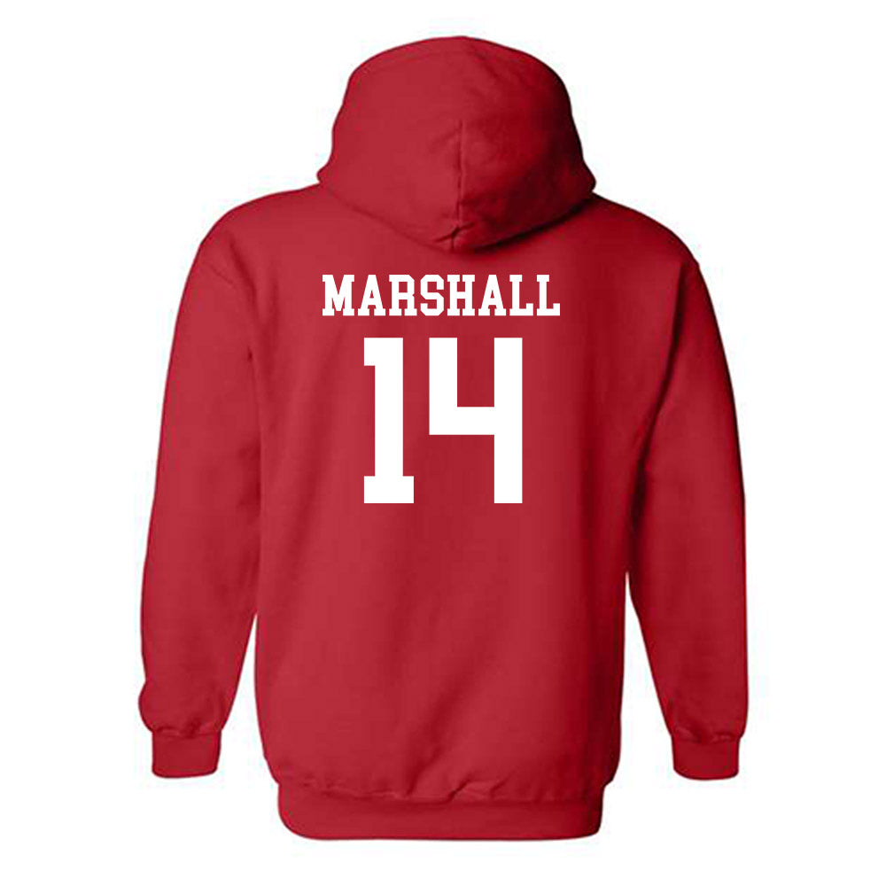 Rutgers - NCAA Baseball : Jake Marshall - Hooded Sweatshirt Classic Shersey