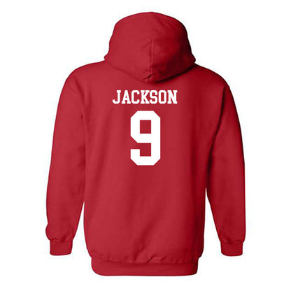 Rutgers - NCAA Football : JaQuae Jackson - Red Classic Shersey Hooded Sweatshirt