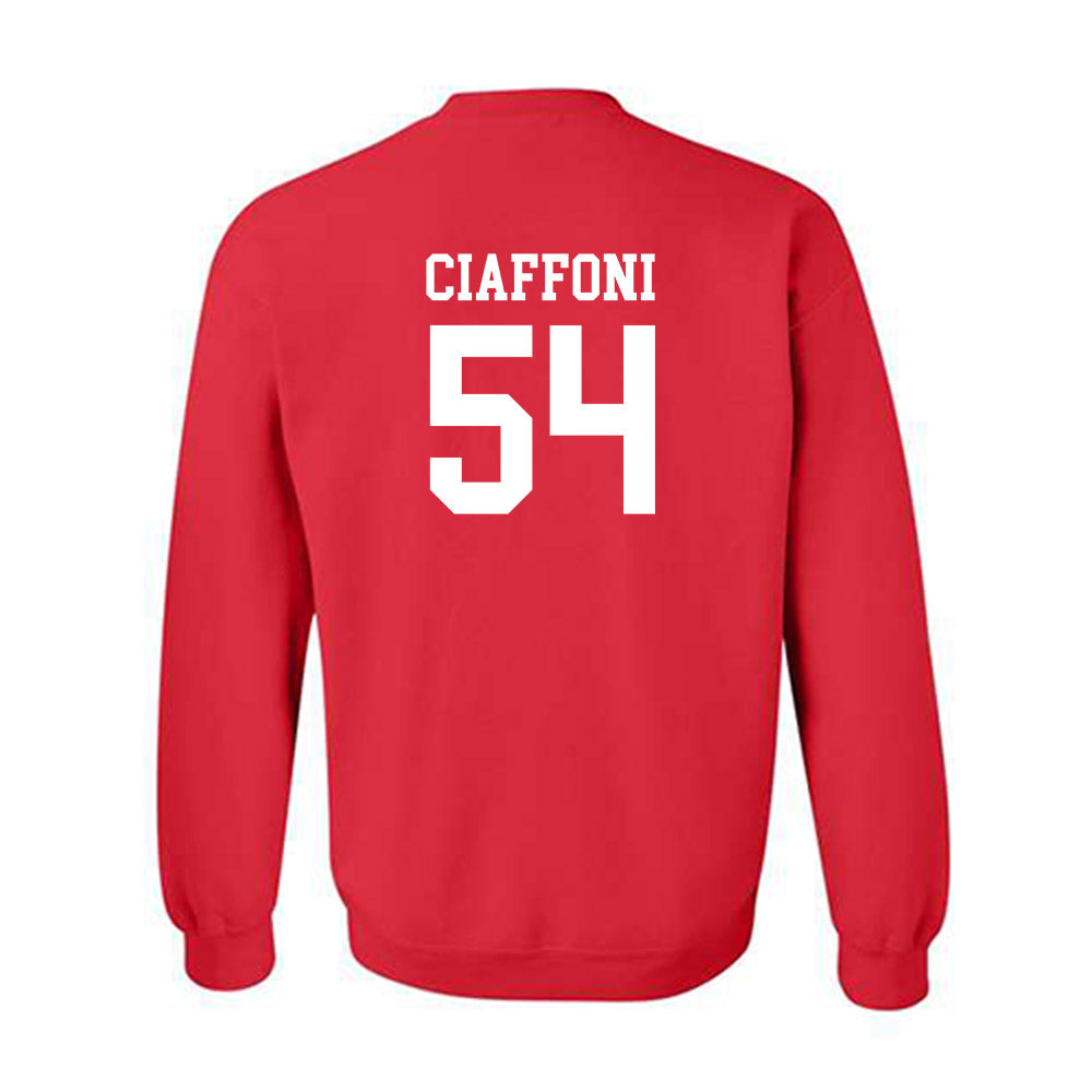 Rutgers - NCAA Football : Nick Ciaffoni - Red Classic Shersey Sweatshirt