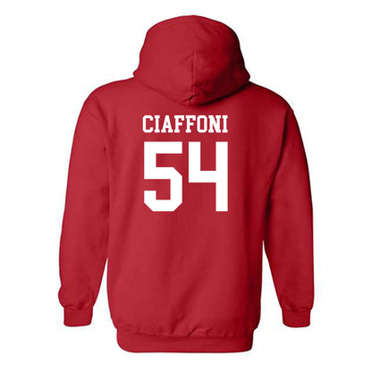 Rutgers - NCAA Football : Nick Ciaffoni - Red Classic Shersey Hooded Sweatshirt