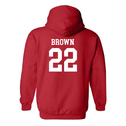 Rutgers - NCAA Women's Basketball : Kassondra Brown - Hooded Sweatshirt Classic Shersey