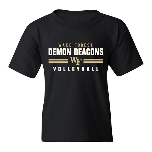 Wake Forest - NCAA Women's Volleyball : Paige Crawford - Black Classic Youth T-Shirt