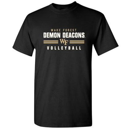Wake Forest - NCAA Women's Volleyball : Lauren Strain - Black Classic Short Sleeve T-Shirt