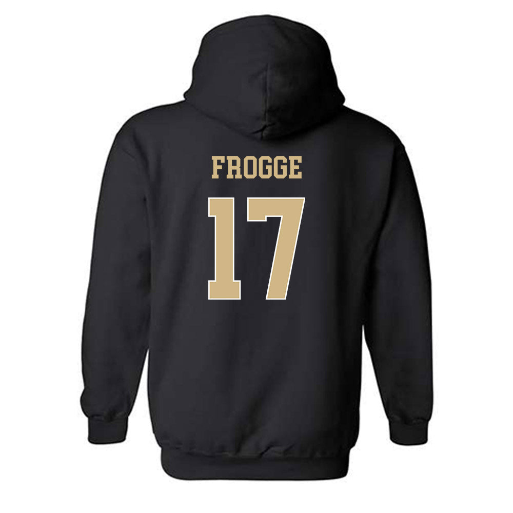 Wake Forest - NCAA Football : Michael Frogge - Black Classic Shersey Hooded Sweatshirt