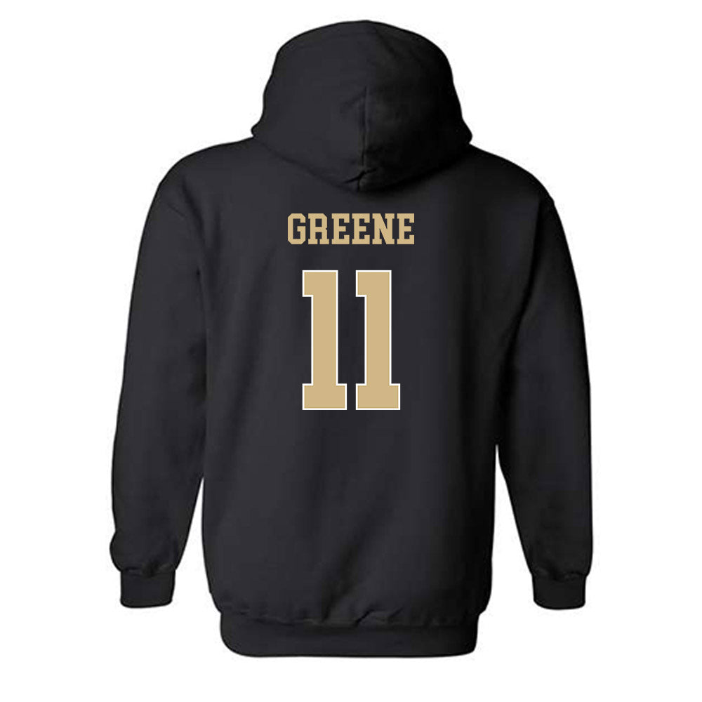 Wake Forest - NCAA Football : Donavon Greene - Black Classic Shersey Hooded Sweatshirt