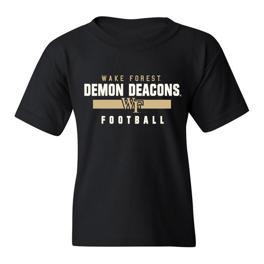 Wake Forest - NCAA Football : Aiden Hall - Black Classic Shersey Youth T-Shirt