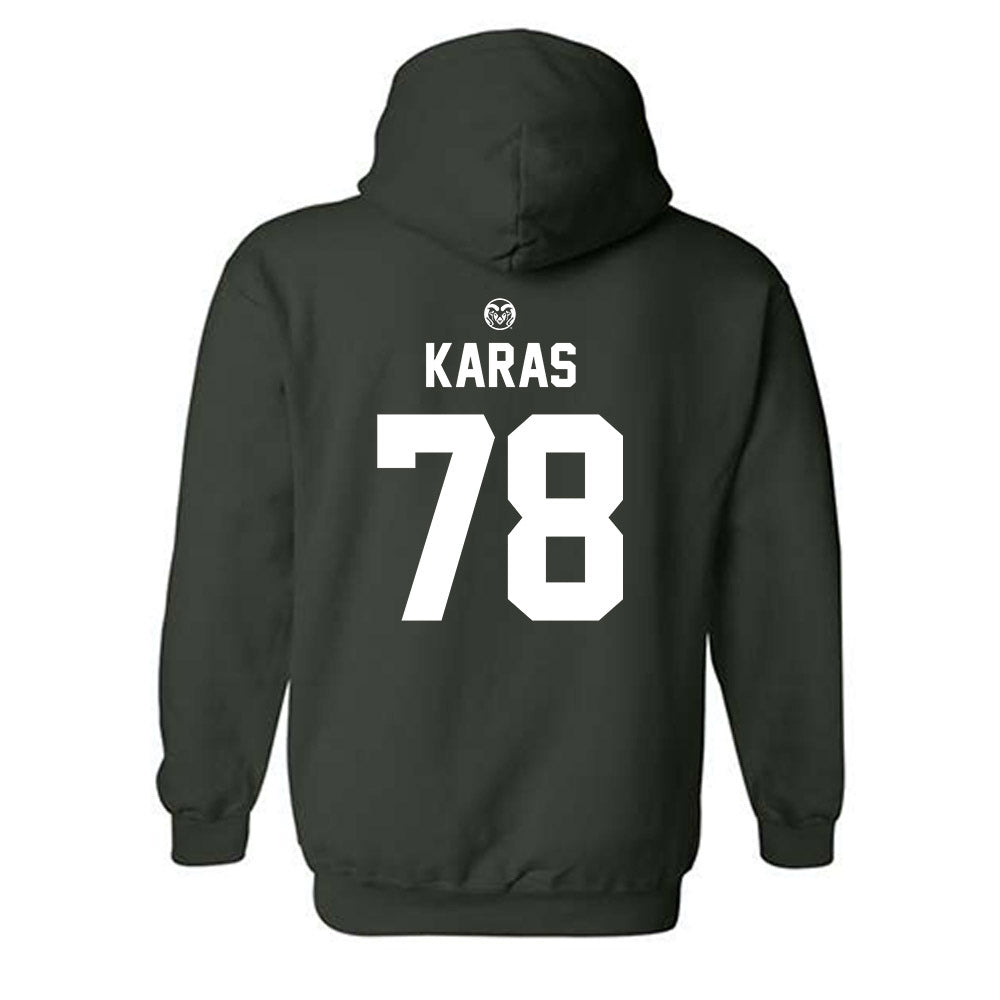 Colorado State - NCAA Football : Aaron Karas - Green Classic Hooded Sweatshirt