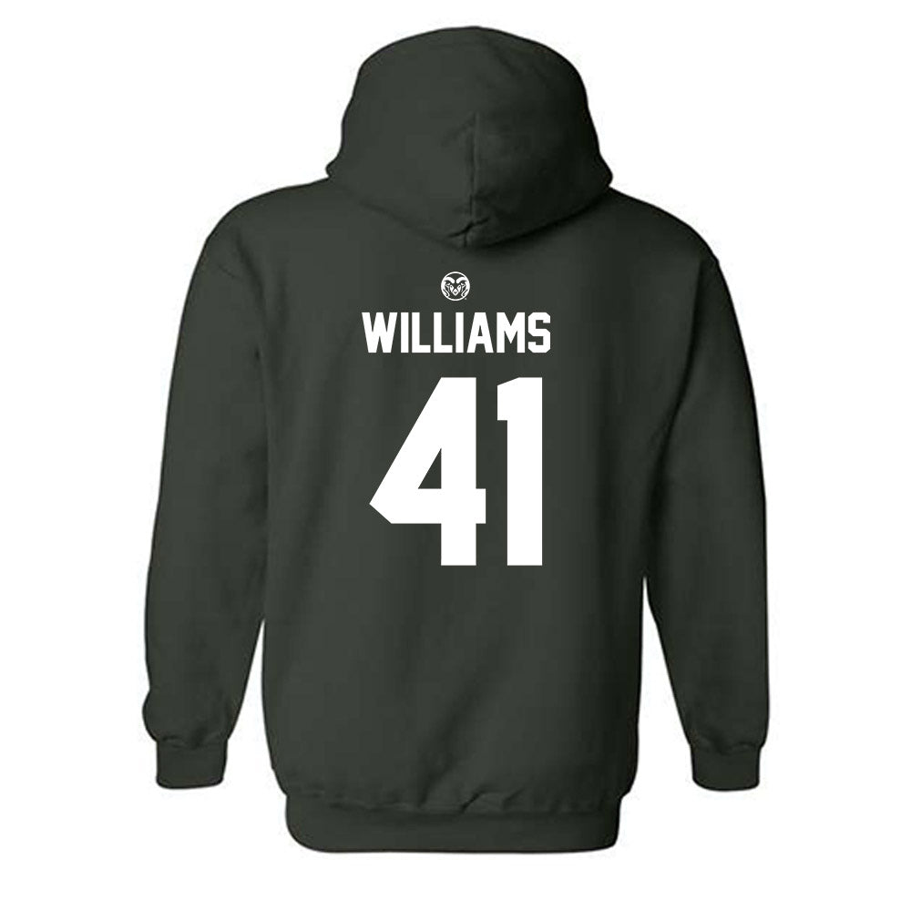 Colorado State - NCAA Football : Tyson Williams - Green Classic Hooded Sweatshirt