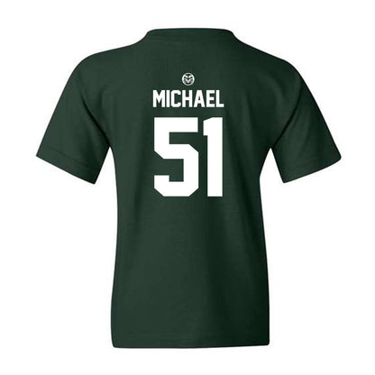 Colorado State - NCAA Football : Justin Michael - Green Classic Youth T-Shirt