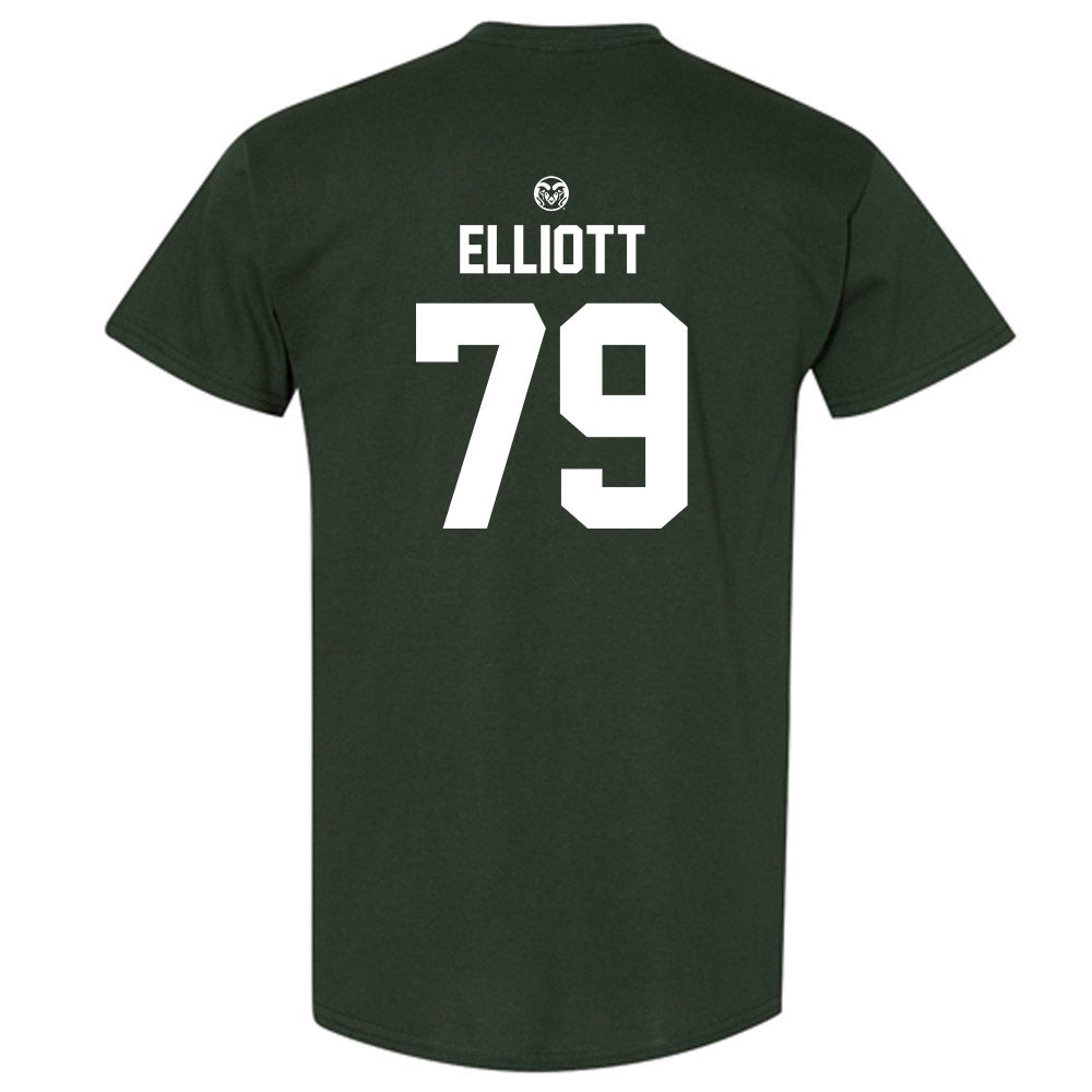 Colorado State - NCAA Football : Tex Elliott - Green Classic Short Sleeve T-Shirt