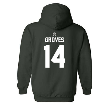 Colorado State - NCAA Women's Volleyball : Alyssa Groves - Green Classic Shersey Hooded Sweatshirt