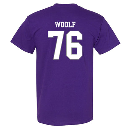 Kansas State - NCAA Football : Brock Woolf - Purple Classic Shersey Short Sleeve T-Shirt