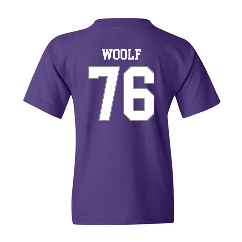 Kansas State - NCAA Football : Brock Woolf - Purple Classic Shersey Youth T-Shirt