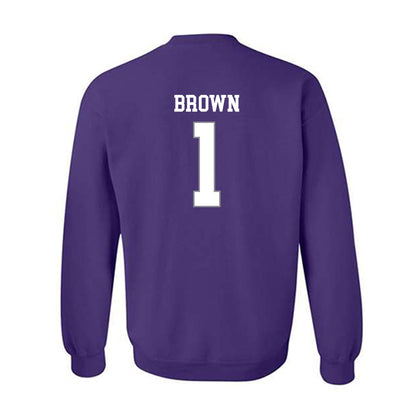 Kansas State - NCAA Football : Jayce Brown - Purple Classic Shersey Sweatshirt