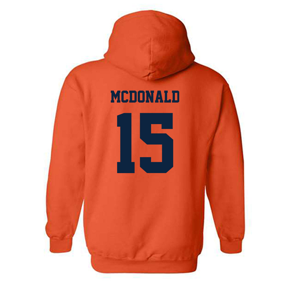 Syracuse - NCAA Football : Derek McDonald - Orange Classic Shersey Hooded Sweatshirt
