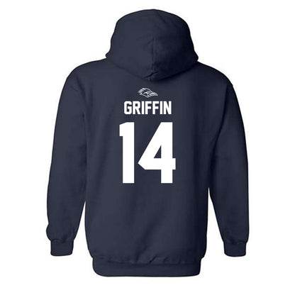 UTSA - NCAA Football : Dywan Griffin - Navy Classic Shersey Hooded Sweatshirt