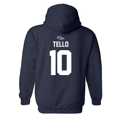 UTSA - NCAA Football : Diego Tello - Navy Classic Shersey Hooded Sweatshirt