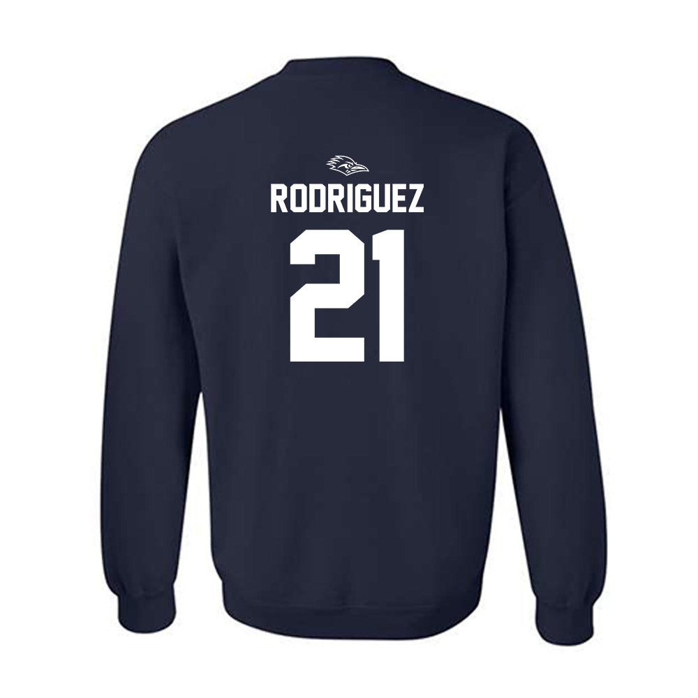 UTSA - NCAA Football : Justin Rodriguez - Navy Classic Shersey Sweatshirt