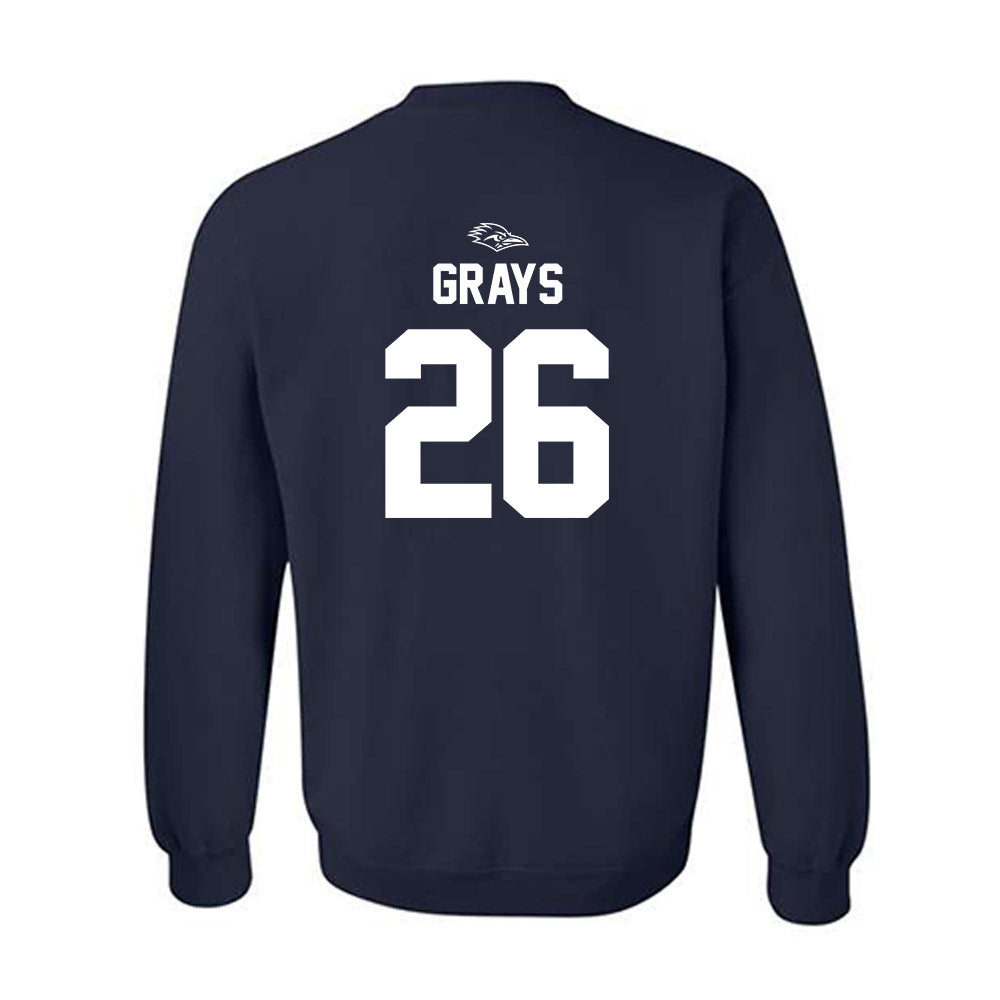UTSA - NCAA Football : Bryce Grays - Navy Classic Shersey Sweatshirt