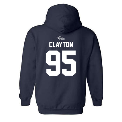 UTSA - NCAA Football : Christian Clayton - Navy Classic Shersey Hooded Sweatshirt