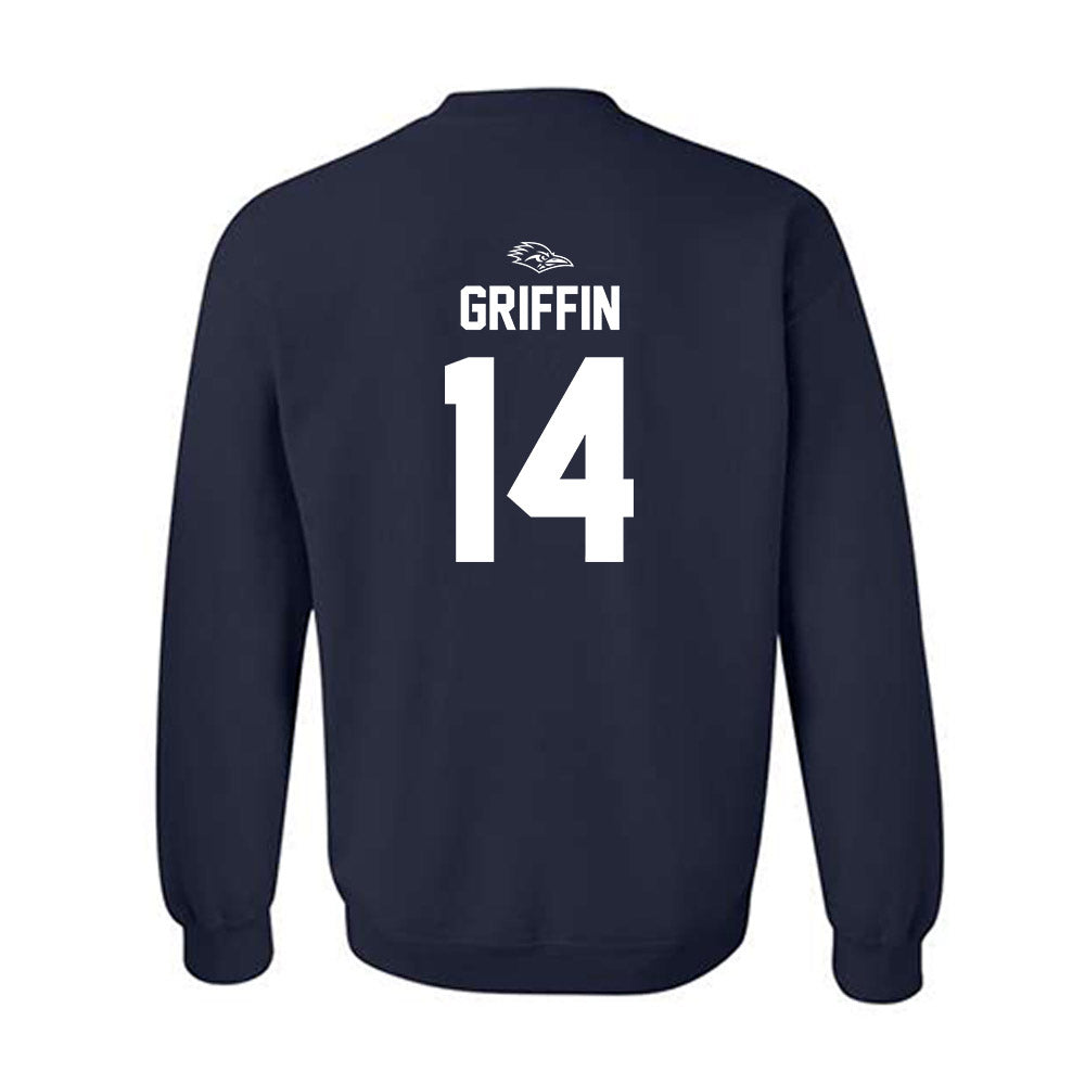 UTSA - NCAA Football : Dywan Griffin - Navy Classic Shersey Sweatshirt