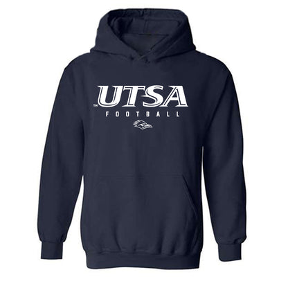 UTSA - NCAA Football : Michael Petro - Navy Classic Shersey Hooded Sweatshirt