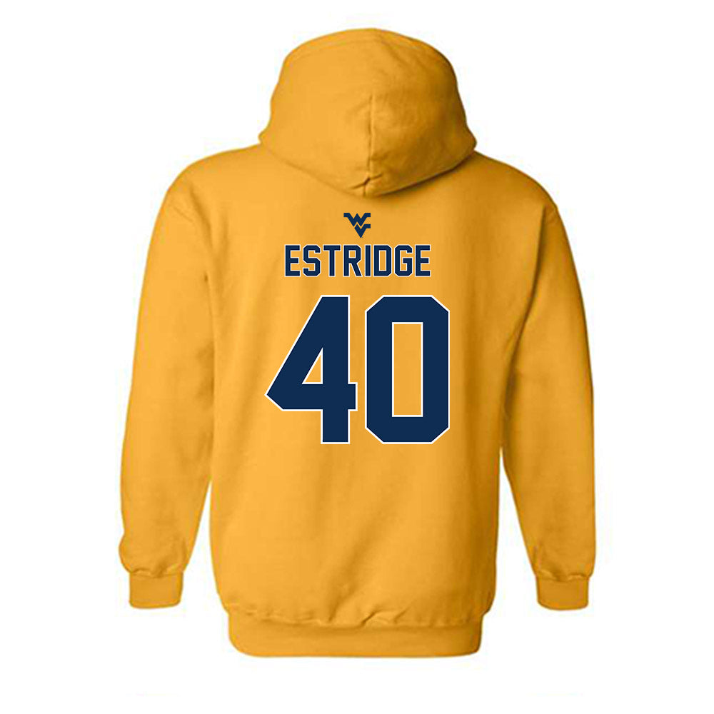 West Virginia - NCAA Baseball : Carson Estridge - Hooded Sweatshirt Classic Shersey