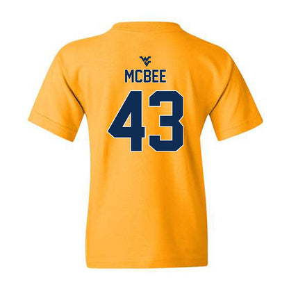 West Virginia - NCAA Football : Colin McBee - Gold Classic Shersey Youth T-Shirt