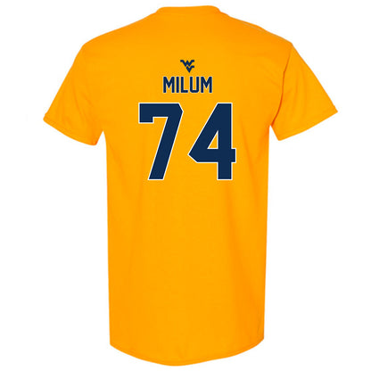 West Virginia - NCAA Football : Wyatt Milum - Gold Classic Shersey Short Sleeve T-Shirt