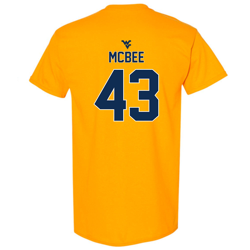 West Virginia - NCAA Football : Colin McBee - Gold Classic Shersey Short Sleeve T-Shirt