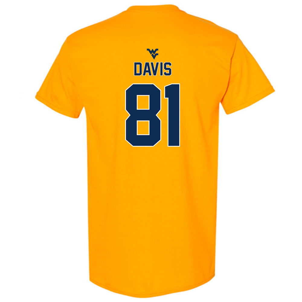 West Virginia - NCAA Football : Treylan Davis - Gold Classic Shersey Short Sleeve T-Shirt