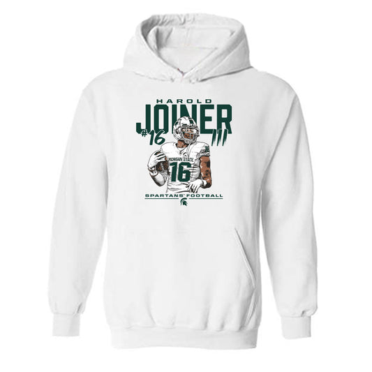 Michigan State - NCAA Football : Harold Joiner III - Caricature Hooded Sweatshirt