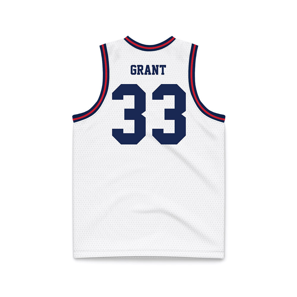 Dayton - NCAA Men's Basketball : Makai Grant - Basketball Jersey White Replica Jersey