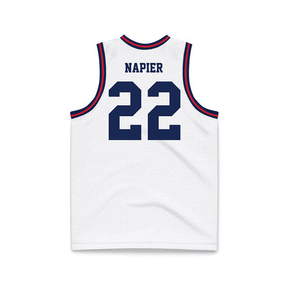 Dayton - NCAA Men's Basketball : CJ Napier - Basketball Jersey White Replica Jersey