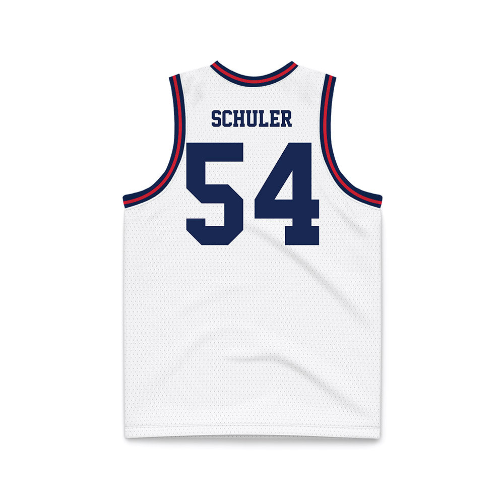 Dayton - NCAA Men's Basketball : Atticus Schuler - Basketball Jersey White Replica Jersey