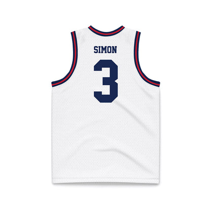 Dayton - NCAA Men's Basketball : Jaiun Simon - Basketball Jersey White Replica Jersey