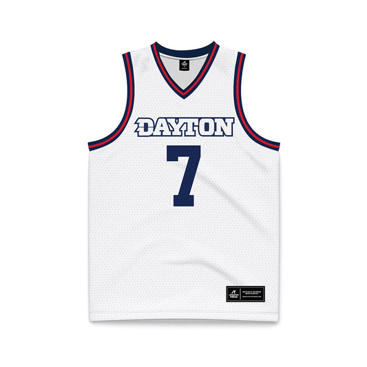 Dayton - NCAA Men's Basketball : Evan Dickey - Basketball Jersey White Replica Jersey